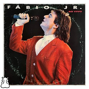 LP Fábio Jr. - Ao Vivo - Disco de Vinil 1989 Encarte - Hm