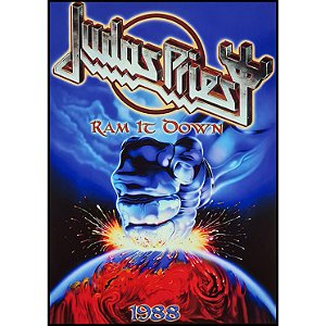 Placa / Pôster - Judas Priest Ram It Down - Tamanho A4 - Hm