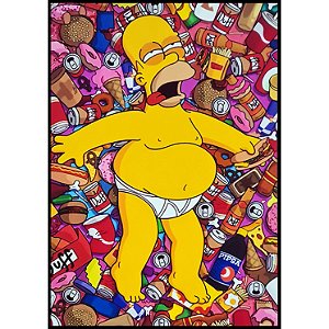 Placa / Pôster - Simpsons - Homer Simpson - Tamanho A4 - Hm