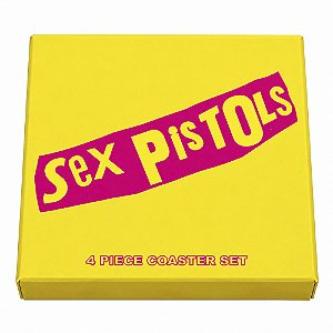 Jogo De 4 Porta Copos Descanso Copo Bolacha Sex Pistols - Hm