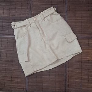 Short saia off com cinto