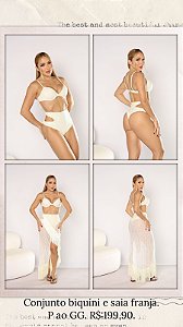 Conjunto biquíni e saída grecia