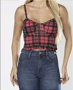 Cropped quadriculado