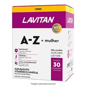Multivitaminico Lavitan AZ Para Mulher Suplemento Vitamínico com 30 comprimidos