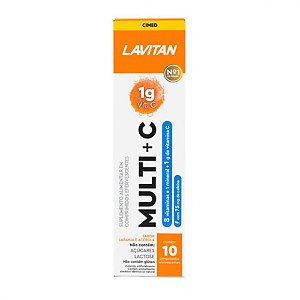 Lavitan Multi + C Laranja e Acerola Com 10 Comprimidos Efervescentes