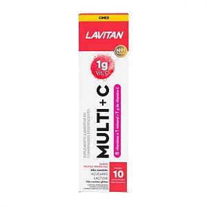 Lavitan Multi + C Frutas Vermelhas Com 10 Comprimidos Efervescentes