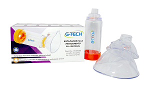 Espaçador para aerossol em PVC G-Tech Clear (adulto e infantil)