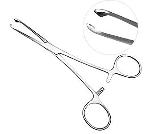 Pinça Allis 5X6 Dentes Para Intestino 25cm
