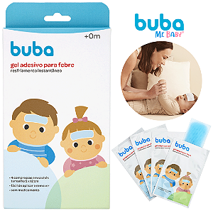 Compressas para Febre Gel Adesivo com Resfriamento Instantâneo Buba