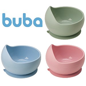 Prato Infantil Bowl Tigela em Silicone com Ventosa Buba