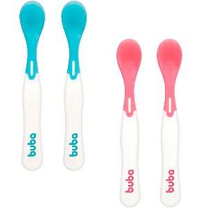 Kit de Colher Termossensível para Bebê com 2 unidades Buba