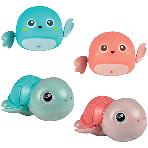Brinquedo de Banho Tartaruga Baleia Dê Corda e Ela Nada Buba