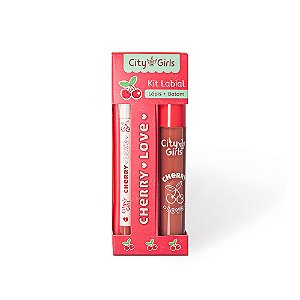 Box Kit Labial Cherry Love (Lápis + Batom)