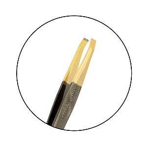 Pinça Profissional Ponta Reta Dourada TW-048FHQH