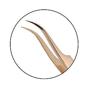 Pinça Profissional para Extensão de Cílios – TG5 - Ponta Curva e Design Elegante