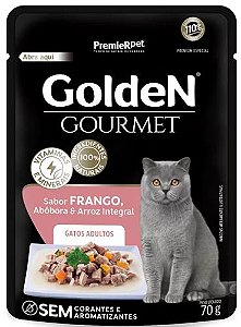 Sache Golden Gourmet para Gatos Adultos Sabor Frango 70g