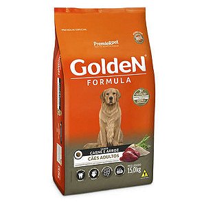 Ração Golden para Cães Adulto Raça Média Sabor Carne 15Kg