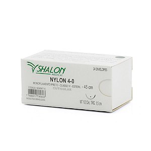 Fio de Sutura Nylon 4-0 - Shalon