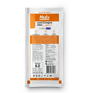 Luva Cirúrgica Estéril de Látex com Pó - Medix