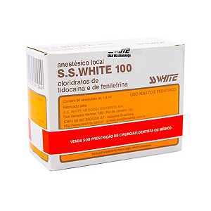 Anestésico Lidocaína SSWhite 100 1:2.500 Novocol - SSWhite