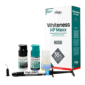 Kit Clareador Whiteness HP Maxx 35% com Top Dam - FGM