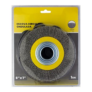 Escova Circular Arame Ondulado Esmerilhadeira - 6"x1"