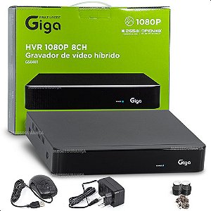 Gravador Dvr Hvr Giga 8 Canais Orion 1080p Openhd Híbrido 110v/220v
