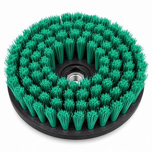 AUTOCRAZY ESCOVA ROTATIVA ESTOFADOS 120MM VERDE CERDAS MACIA
