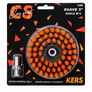 KERS ESCOVA ROTATIVA CS CAR SEAT 2 EM 1 SUAVE 5" FURADEIRA E POLITRIZ