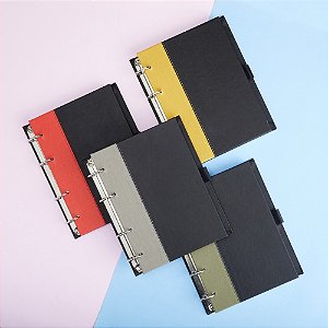 Caderno Fichário de Couro Sintético Jileb