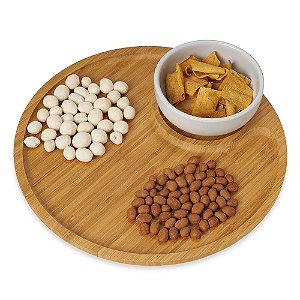 Petisqueira de Bambu com Divisória Kile