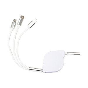 Cabo USB Retrátil 3 em 1 Vegal