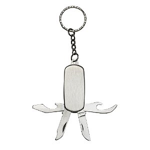 Chaveiro Metal Canivete 4 Funções Sisox