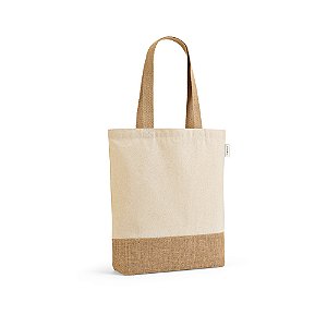 Sacola em algodão reciclado com base em juta Juty
