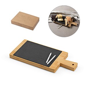 Quadro de ardósia em bambu com gizes Slatbam