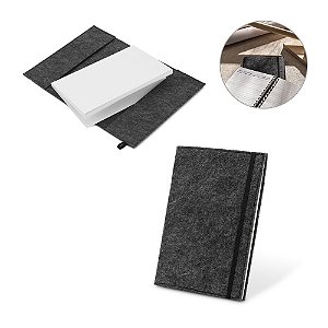 Caderno A5 com capa em feltro SoftNote