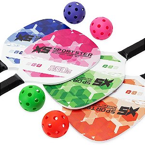 Kit Raquetes Pickleball 6 Peças Santorini