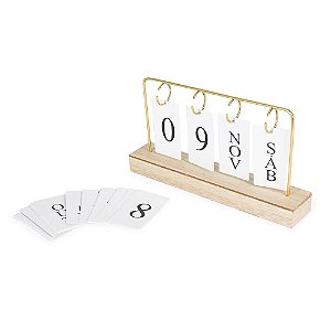 Calendário Permanente MDF com Alça de Ferro Missouri