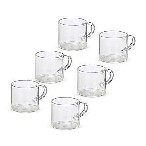 Kit Xícaras de Vidro 6 Peças Órion