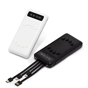 Power Bank 10.000mAh com Lanterna e Multissaídas Dublin
