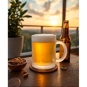 Caneca em vidro 530ml com efeito fosco Prime