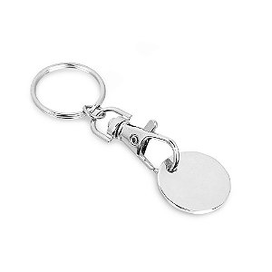 Chaveiro em metal com formato de moeda Montreal