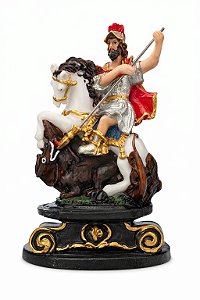 Imagem de resina São Jorge estilo colonial