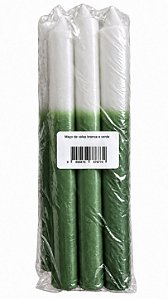 Maço de vela verde e branca