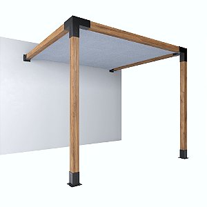 Pergofacil Deck 3x3m 4" Teto Branco