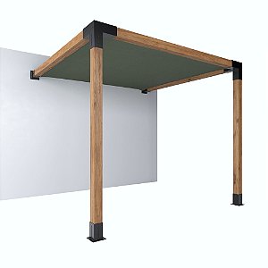 Pergofacil Deck 3x3m 4" Teto Musgo