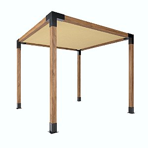 Pergofacil Elegance 3x3m 4" Teto Areia