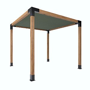 Pergofacil Elegance 3x3m 4" Teto Musgo