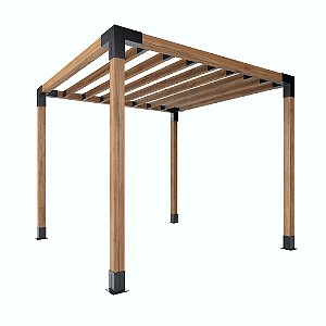 Pergofacil Elegance 3x3m 4" Teto Ripado