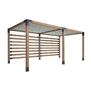 Pergofacil Gracefull 3x6m 4" Teto Arena Ripado